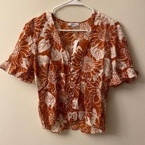 NWT Sunflower Madewell Silk Blouse